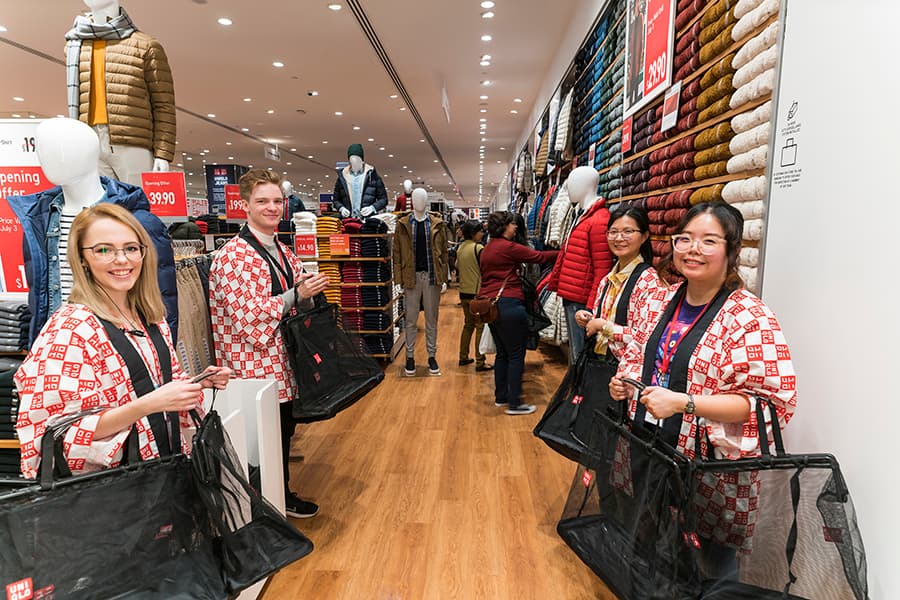 Sydney Australia 13th November 2014 VIPs and staff open the UNIQLO  flagship store with a traditional ribboncutting ceremony in Sydney  Credit MediaServicesAPAlamy Live News Stock Photo  Alamy