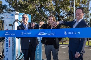 First AmpCharge EV charging bays power up at Stockland Shellharbour