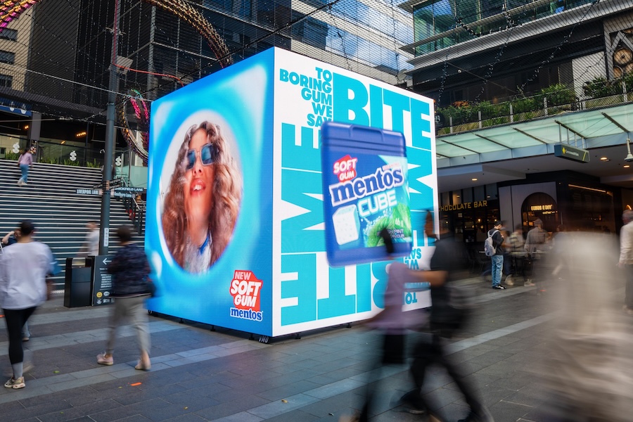 VMO debuts The Cube digital screen with Mentos as launch advertiser