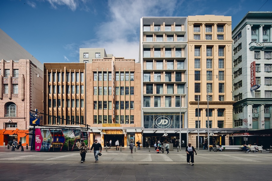 Bourke Street Mall’s new Melbourne Walk features a three-level retail podium