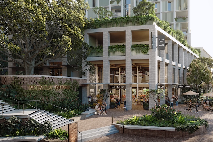 First tenants prepare to open in the Norwest Quarter retail precinct